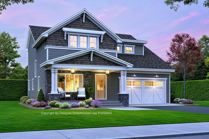 Dream House Plan - Bungalow Exterior - Front Elevation Plan #51-1355