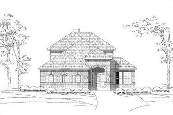 Exterior - Front Elevation for Traditional House Plan #411-265 - 3 bed, 2.5 bath