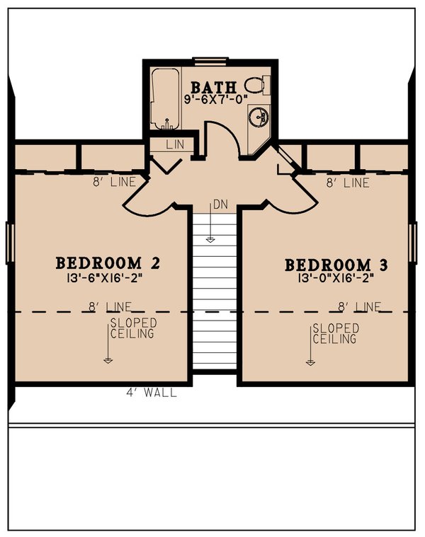 Country Floor Plan - Upper Floor Plan #923-321