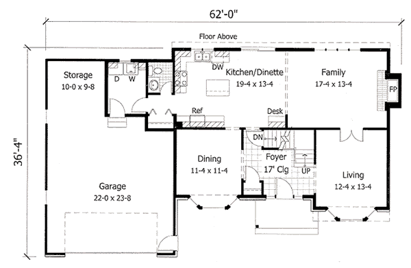 Traditional Floor Plan - Main Floor Plan #51-108