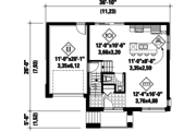 Contemporary Style House Plan - 3 Beds 1 Baths 1251 Sq/Ft Plan #25-4390 