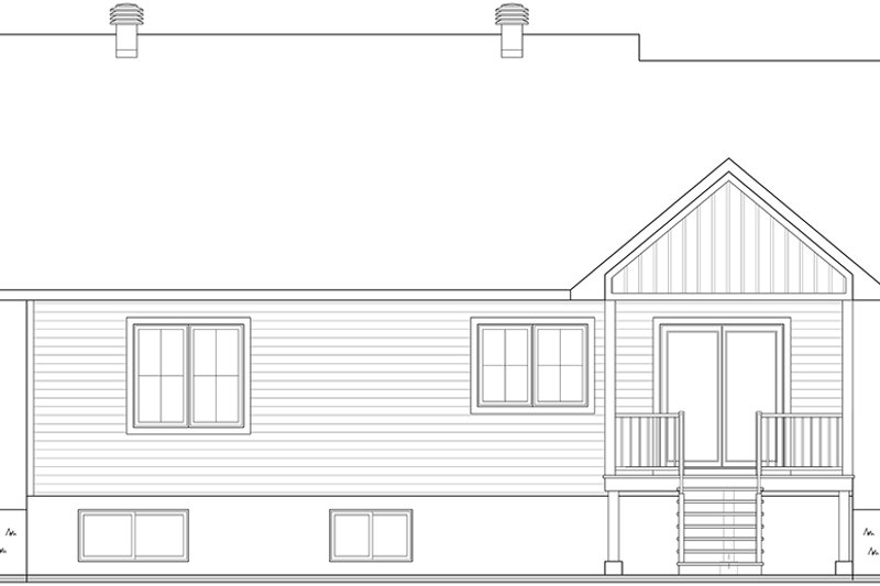 Dream House Plan - Exterior - Rear Elevation for Farmhouse House Plan #23-2741 - 4 bed, 2 bath