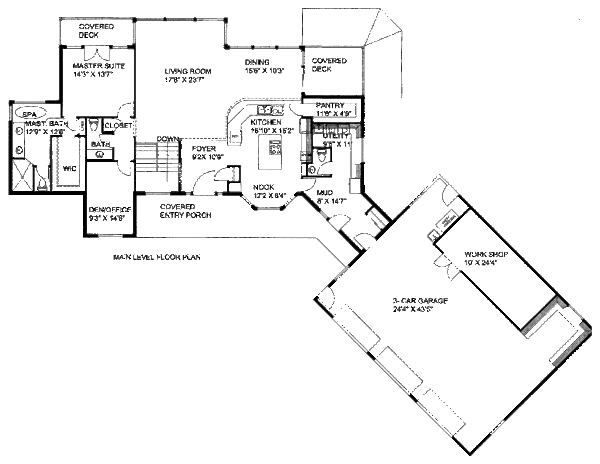 Modern Floor Plan - Main Floor Plan #117-653