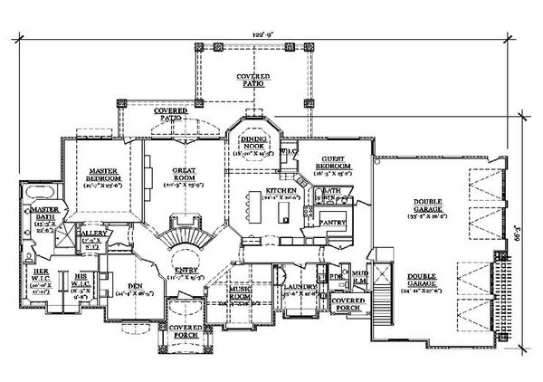 Architectural House Design - European Floor Plan - Main Floor Plan #5-347