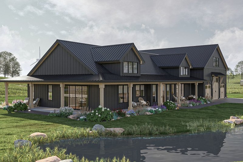 Home Plan - Exterior - Other Elevation for Barndominium House Plan #455-384 - 3 bed, 2.5 bath