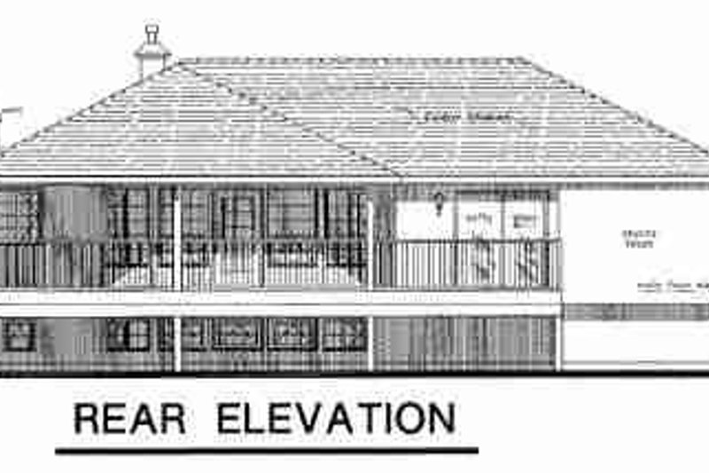 Dream House Plan - Exterior - Rear Elevation for European House Plan #18-9326 - 3 bed, 2 bath