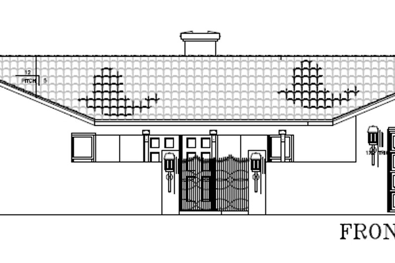 Architectural House Design - Exterior - Other Elevation for Ranch House Plan #1-397 - 3 bed, 2 bath