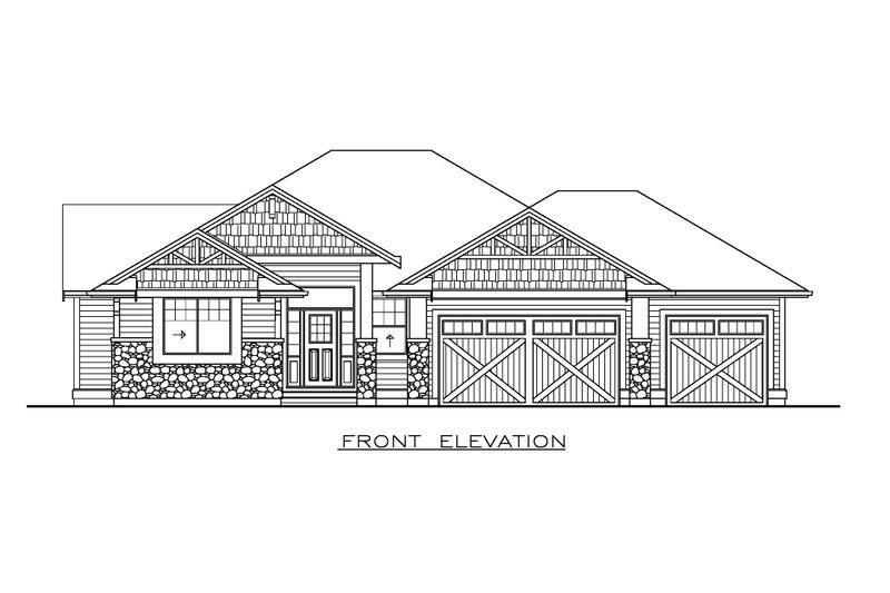 Home Plan - Exterior - Front Elevation 3 for Craftsman House Plan #1100-169 - 3 bed, 2 bath