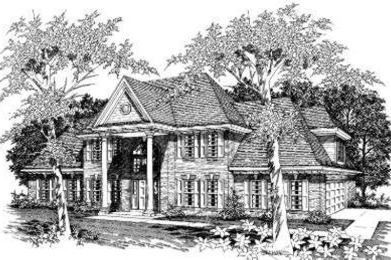 Colonial Style House Plan - 4 Beds 3.5 Baths 3000 Sq/Ft Plan #329-128