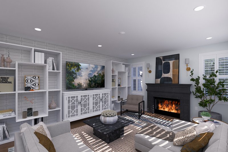 House Design - Interior - Family Room 2 for Farmhouse House Plan #1060-262 - 4 bed, 2.5 bath