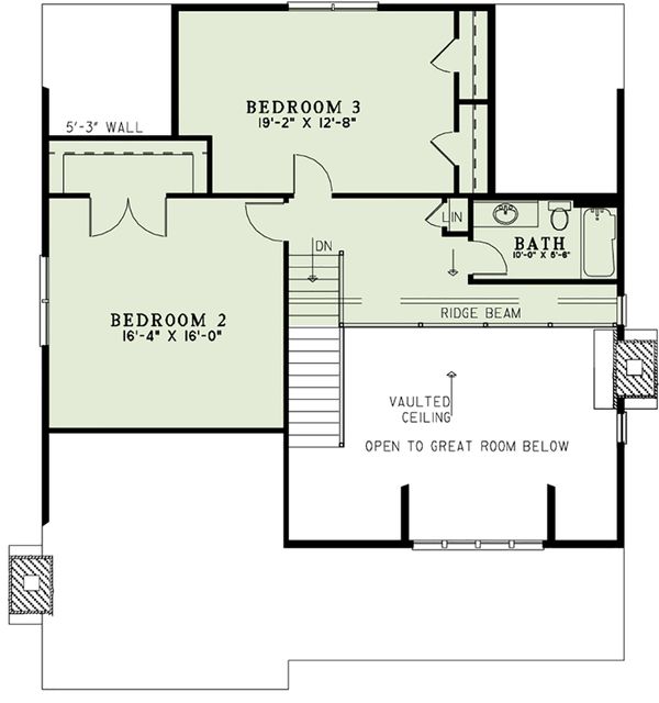 Home Plan - Cottage Floor Plan - Upper Floor Plan #17-2544
