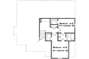 Floor Plan - Upper Floor for Traditional House Plan #6-166 - 3 bed, 2.5 bath