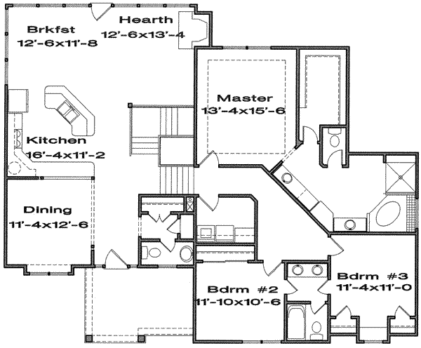 Traditional Floor Plan - Main Floor Plan #6-175
