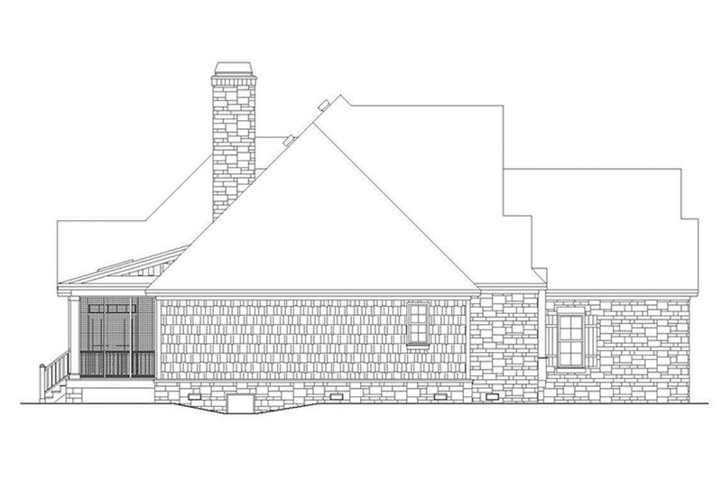 Home Plan - Left Side Elevation