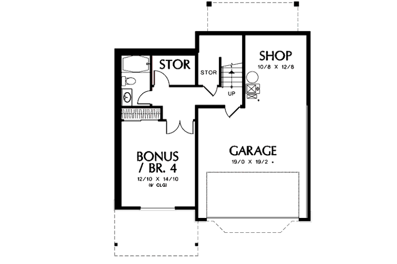House Blueprint - Floor Plan - Lower Floor for Traditional House Plan #48-503 - 4 bed, 3.5 bath