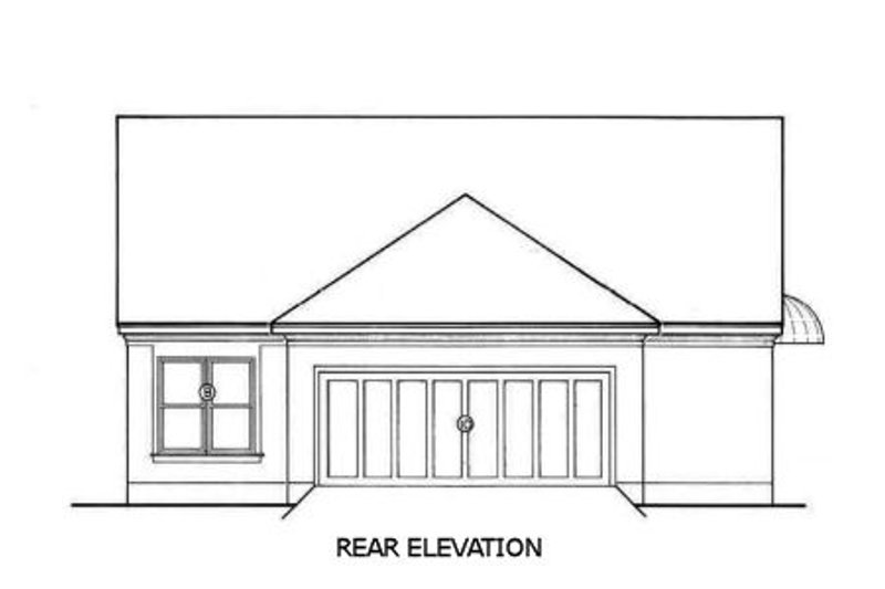 Home Plan - Exterior - Rear Elevation for Southern House Plan #45-234 - 3 bed, 2 bath