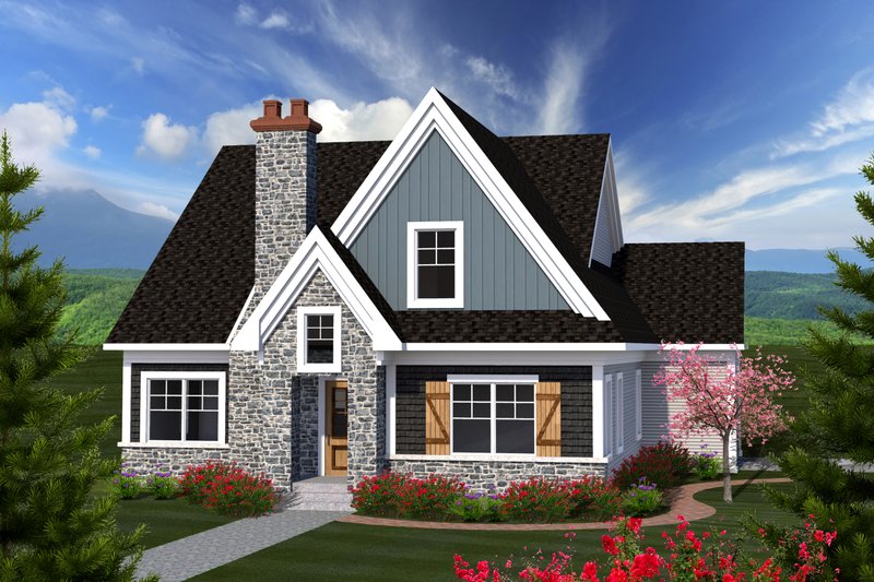 Home Plan - Craftsman Exterior - Front Elevation Plan #70-1228