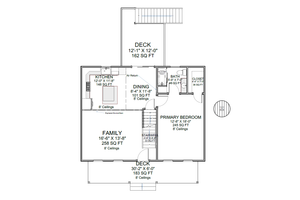 Floor Plan - Main Floor for Cottage House Plan #1116-23 - 3 bed, 2 bath