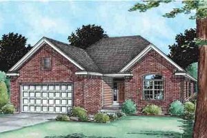 Ranch Exterior - Front Elevation Plan #20-1530