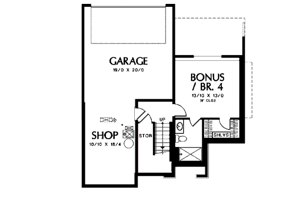 Home Plan - Traditional Floor Plan - Lower Floor Plan #48-504