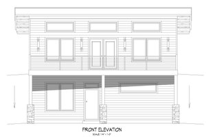 Exterior - Front Elevation 3 for Contemporary House Plan #932-471 - 3 bed, 2 bath