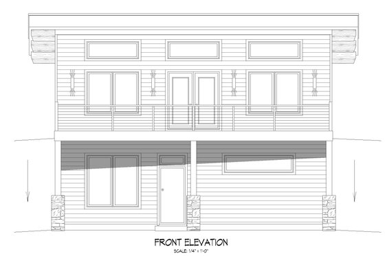 Exterior - Front Elevation 3 for Contemporary House Plan #932-471 - 3 bed, 2 bath