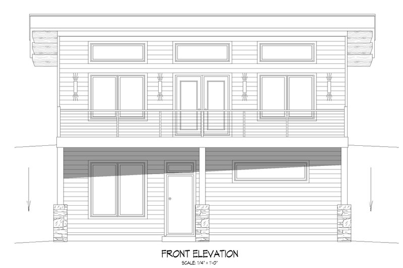 Dream House Plan - Exterior - Front Elevation 3 for Contemporary House Plan #932-471 - 3 bed, 2 bath