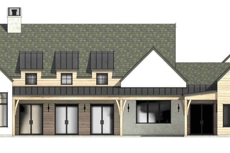 House Plan Design - Exterior - Rear Elevation 1 for Farmhouse House Plan #1096-124 - 4 bed, 4.5 bath