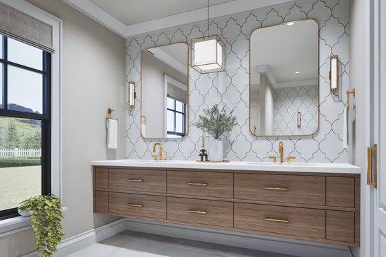 Interior - Bathroom 1 for Farmhouse House Plan #54-683 - 3 bed, 2.5 bath