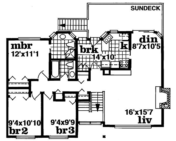 Traditional Floor Plan - Main Floor Plan #47-160
