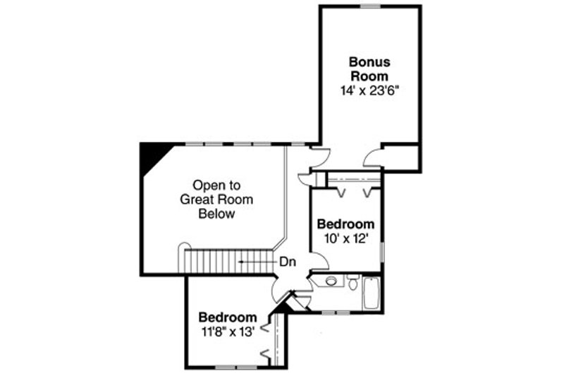Dream House Plan - Floor Plan - Upper Floor 1 for Traditional House Plan #124-596 - 3 bed, 2.5 bath