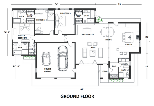 Contemporary Floor Plan - Main Floor Plan #542-18