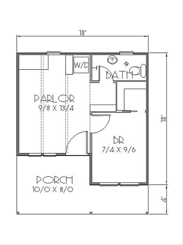 Cottage Floor Plan - Main Floor Plan #423-44