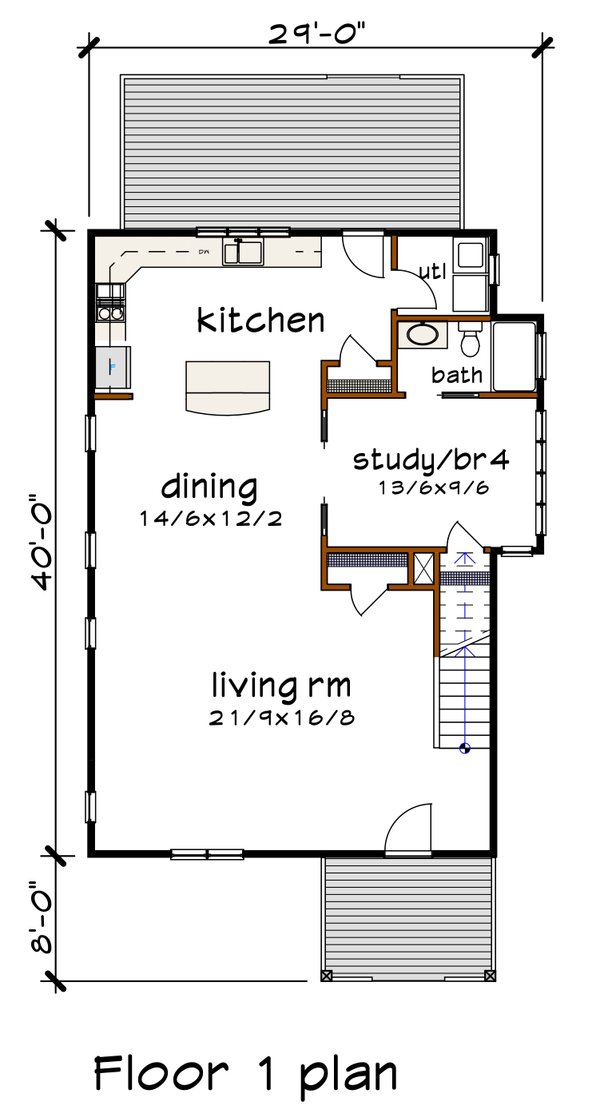 Modern Floor Plan - Main Floor Plan #79-366