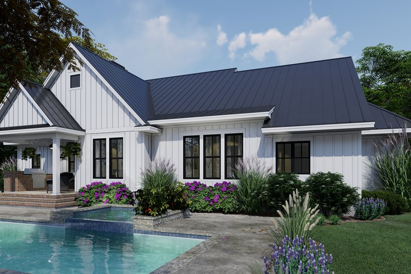 House Plan Design - Exterior - Rear Elevation 2 for Farmhouse House Plan #120-263 - 4 bed, 3 bath