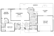 European Style House Plan - 2 Beds 2 Baths 1649 Sq/Ft Plan #18-9217 