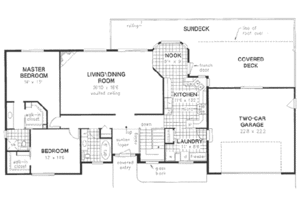 Floor Plan - Main Floor for European House Plan #18-9217 - 2 bed, 2 bath