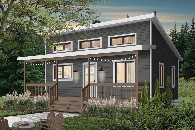 House Blueprint - Cottage Exterior - Front Elevation Plan #23-2300