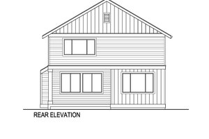 Exterior - Rear Elevation for Craftsman House Plan #569-60 - 4 bed, 2.5 bath