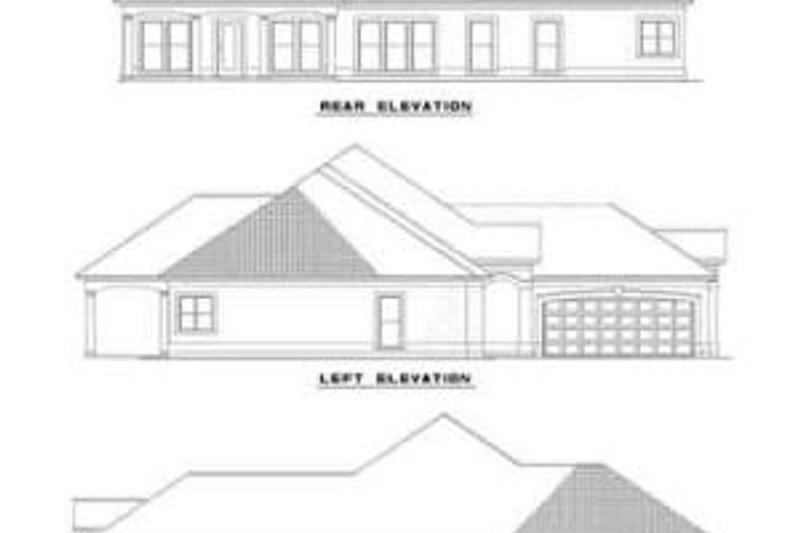 Dream House Plan - Exterior - Rear Elevation for Southern House Plan #17-1137 - 4 bed, 3 bath