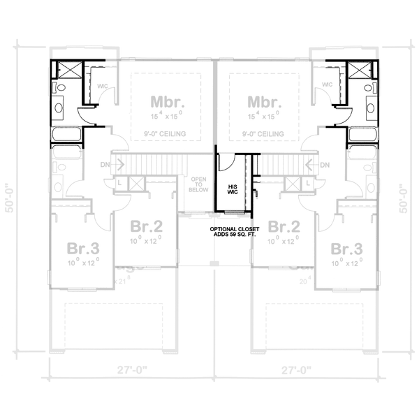 Floor Plan - Other Floor for Traditional House Plan #20-2093 - 3 bed, 2.5 bath