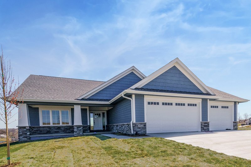 Architectural House Design - Exterior - Front Elevation 4 for Ranch House Plan #70-1484 - 2 bed, 2 bath