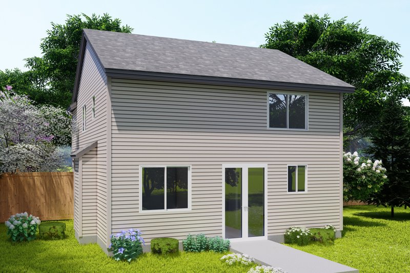 Home Plan - Exterior - Rear Elevation for Craftsman House Plan #53-589 - 3 bed, 2.5 bath