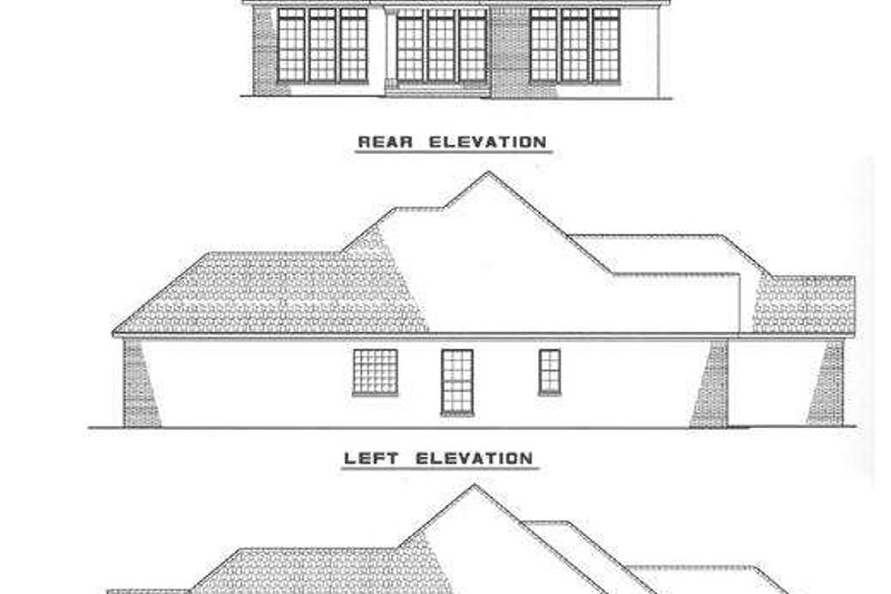 Home Plan - Exterior - Rear Elevation for Traditional House Plan #17-189 - 3 bed, 2 bath