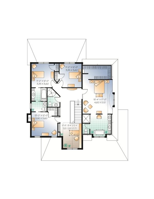 Dream House Plan - European Floor Plan - Upper Floor Plan #23-657