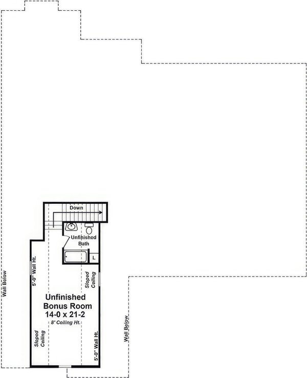 House Blueprint - Farmhouse Floor Plan - Upper Floor Plan #21-596