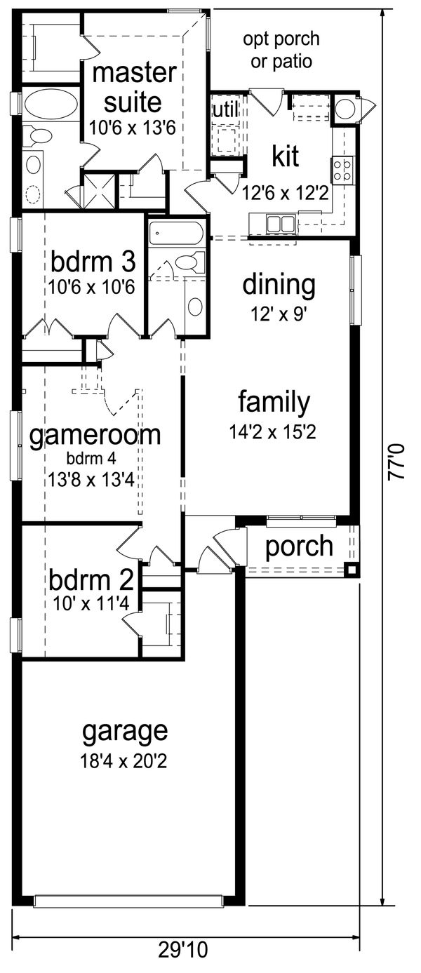 Country Floor Plan - Main Floor Plan #84-636