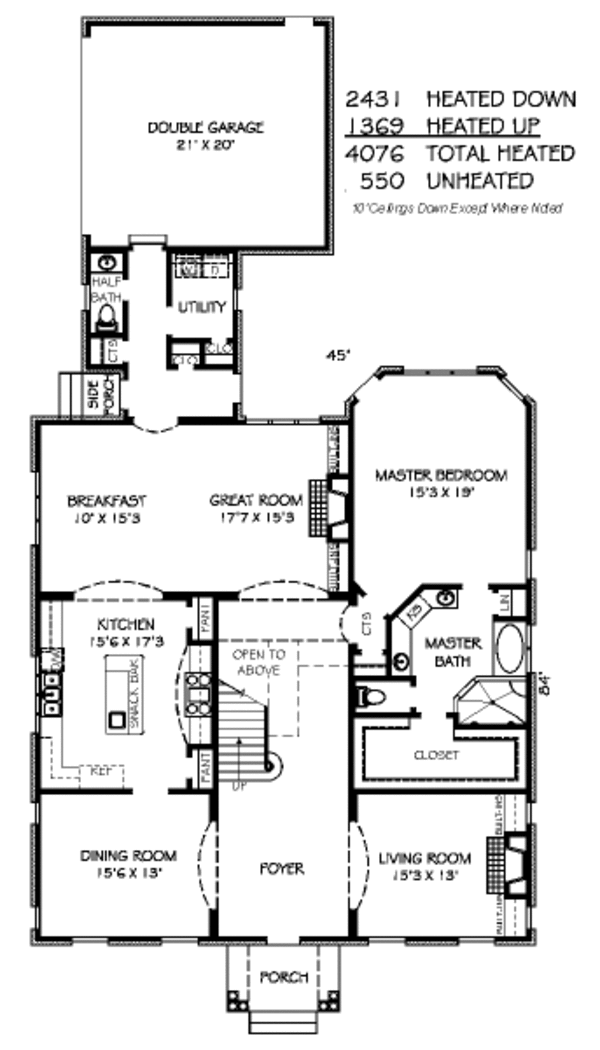 Traditional Floor Plan - Main Floor Plan #424-293