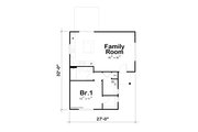 Modern Style House Plan - 1 Beds 1 Baths 738 Sq/Ft Plan #20-2607 Floor 