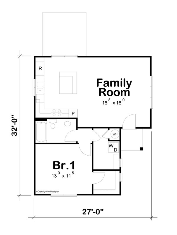 Modern Floor Plan - Main Floor Plan #20-2607